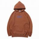 SAYHELLO : Flame Logo Embroidery Pigment Dyed Hoodie