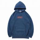 SAYHELLO : Flame Logo Embroidery Pigment Dyed Hoodie