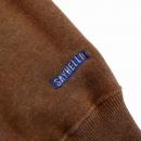 SAYHELLO : Flame Logo Embroidery Pigment Dyed Hoodie